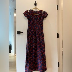 Madewell - Floral Maxi Dress (Deep Purple & Scarlet)